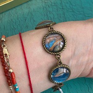 NWT Lady Diane “Lindsey” Antique Gold 7” Bracelet